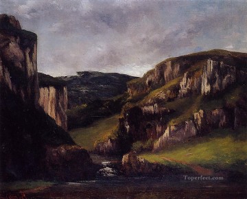  acantilados Arte - Acantilados cerca de Ornans El pintor realista Gustave Courbet